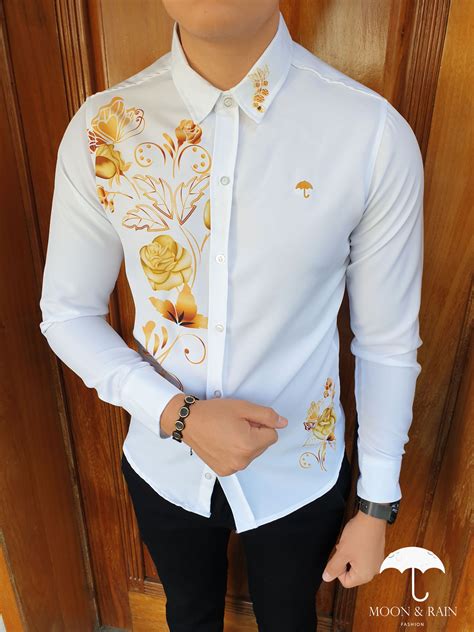 camisa blanca versace hombre